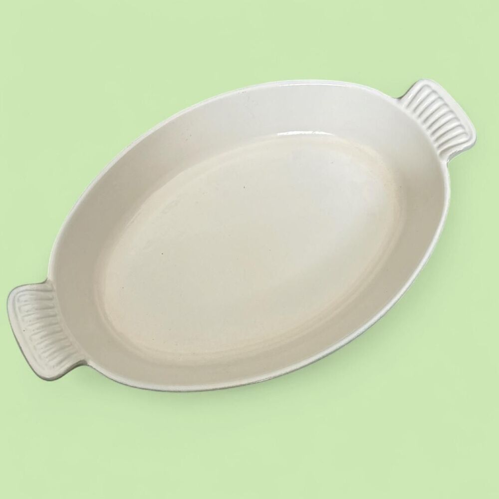 Martha Stewart Everyday collection Large Enamel Cast Iron Baking dish Sage green